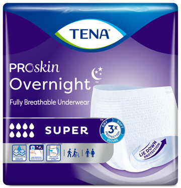 TENA ProSkin Overnight Super Protective Incontinence Underwear, Heavy  Absorbency, Unisex, Medium, 14 count - Brockville Home Health Care