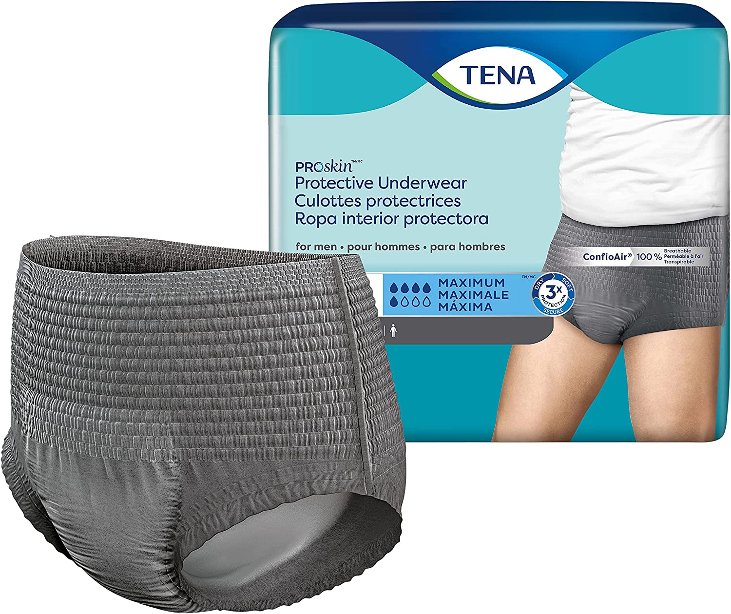 TENA ProSkin Protective Incontinence Underwear for Men, Moderate ...